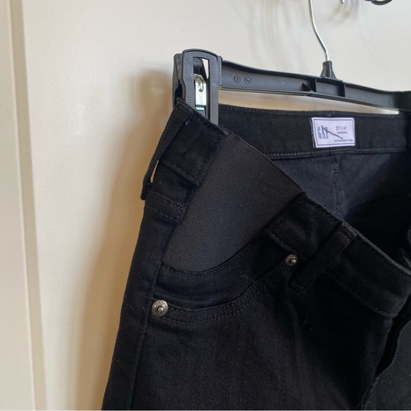 🆕 Gap Maternity Inset Panel True Skinny Jeans Black Size 4 - Picture 5 of 9